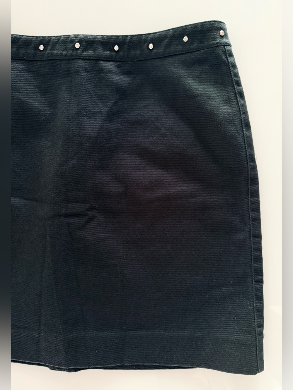 Ralph Lauren Women’s Black Studded Denim Mini Skirt - Size 2 - EUC - 100% Cotton - Picture 3 of 13